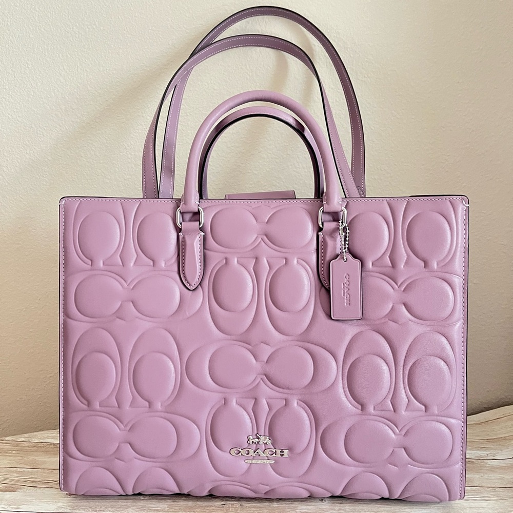 NWT Coach Maggie Large Tote Bag In Signature Leather CY672🦋